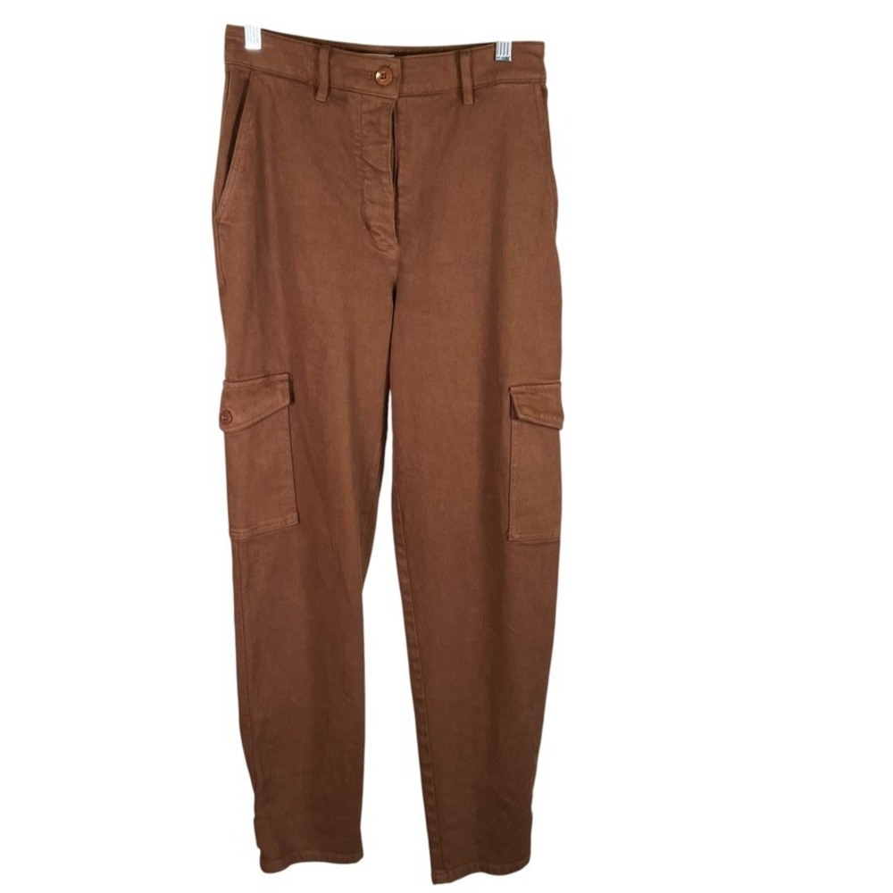 Wilfred Free Womens Cargo Pants Size 6 Brown Cotton Blend Utility Trousers